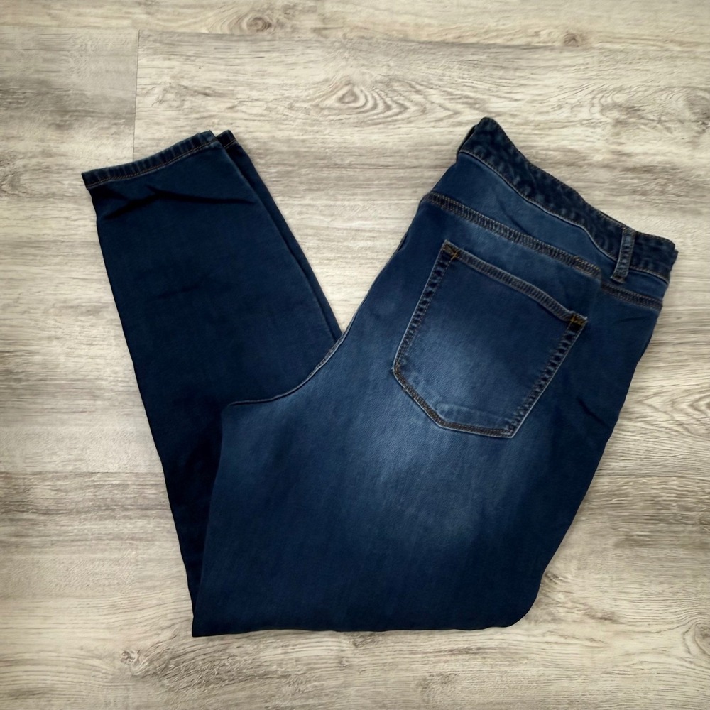 Maurices High Rise Skinny Jeans Womens 20W Short Dark Wash Distressed Denim